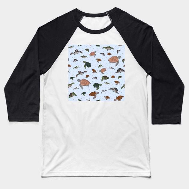 Sea Turtles Baseball T-Shirt by nemki